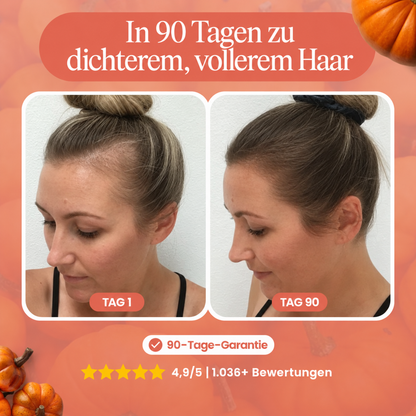 Für voller & dichter wirkendes Haar – HaarVoll Kürbiskernöl Weichkapseln